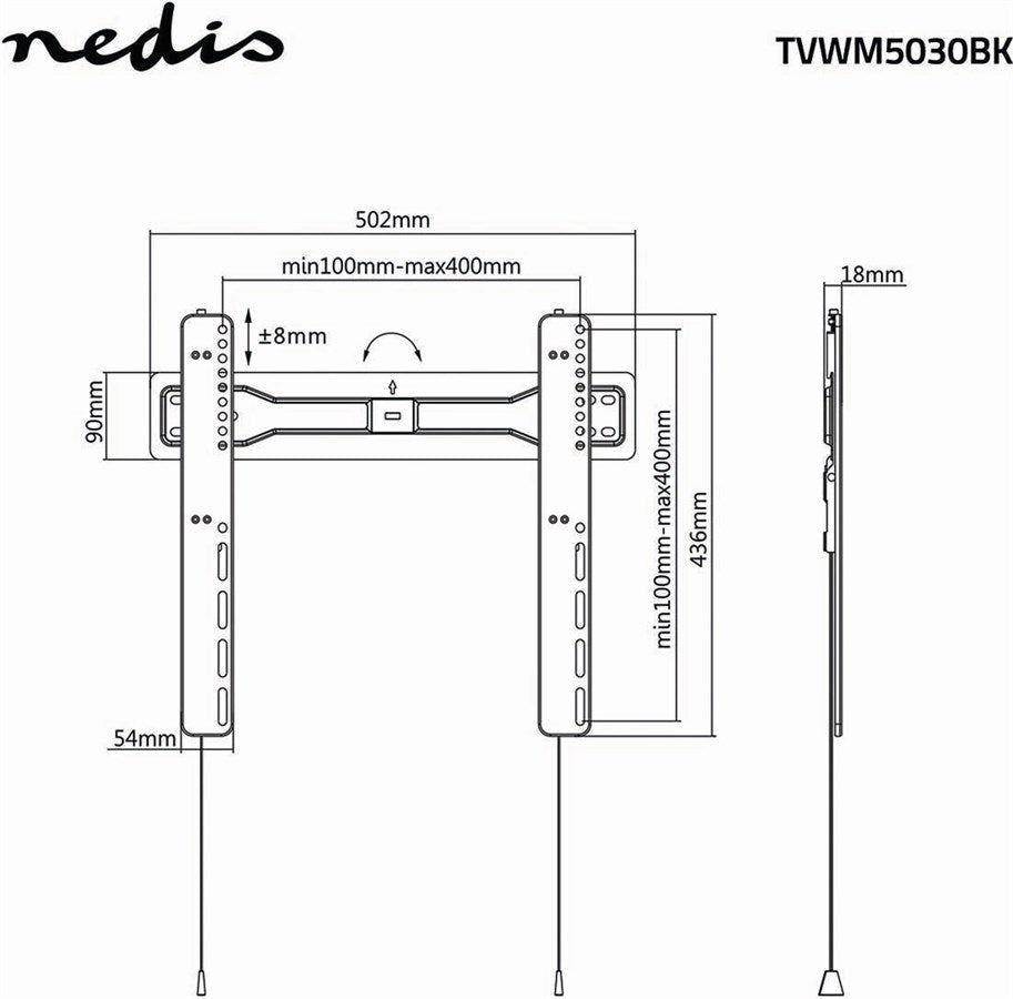 Nedis Feste TV-Wandhalterung, 32-55"