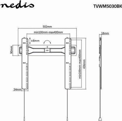 Nedis Feste TV-Wandhalterung, 32-55"