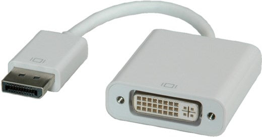 Blank DisplayPort-DVI Adapter, DP ST/DVI BU - weiss