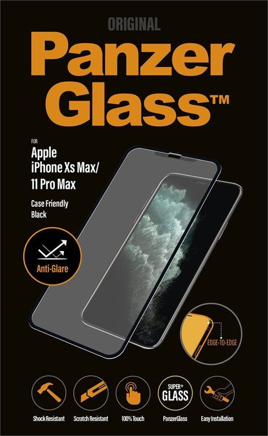 PanzerGlass Displayschutz CF für iPhone XS Max/11 Pro Max - schwarz/transparent