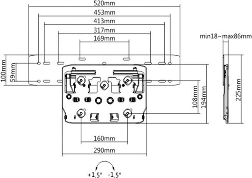 TV-Monitorwandhalterung für SAMSUNG Q-Serie, Q7, Q8, Q9, Q7FN, Q9FN