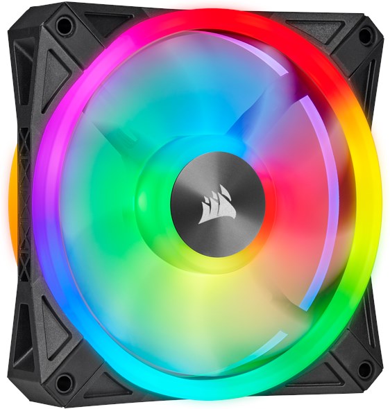 Corsair iCUE QL140 RGB 140-mm-PWM-Lüfter 2er-Pack mit Lighting Node CORE