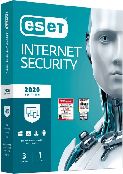 ESET Internet Security 2020 Edition 3 User (Code in a Box) (DE)