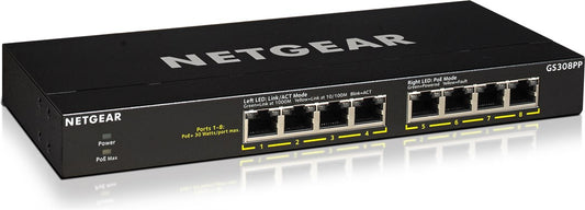 Netgear GS308PP (8-Port Gigabit, 83W PoE+)