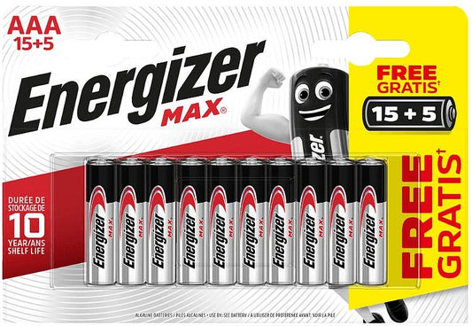 Energizer Batterie Max AAA 15+5 Stück