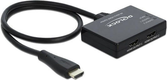 Delock HDMI Splitter, 4K 60 Hz - 2-Port