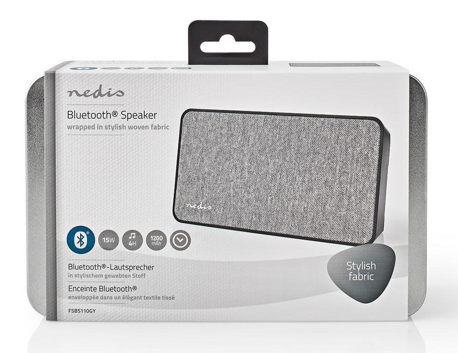 Nedis Bluetooth-Lautsprecher FSBS110GY - grau