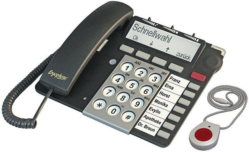 Tiptel Tischtelefon Ergophone S 510 IP Funk Grau