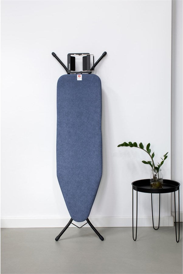 Brabantia Bügeltisch mit Dampfbügeleisenablage Blue Denim