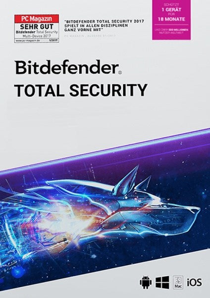 Bitdefender Total Security (1 Geräte, 18 Monate, DE)