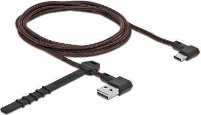 Delock Easy USB 2.0-Kabel, Typ-A - USB-C, 90°/90°, 1.5m