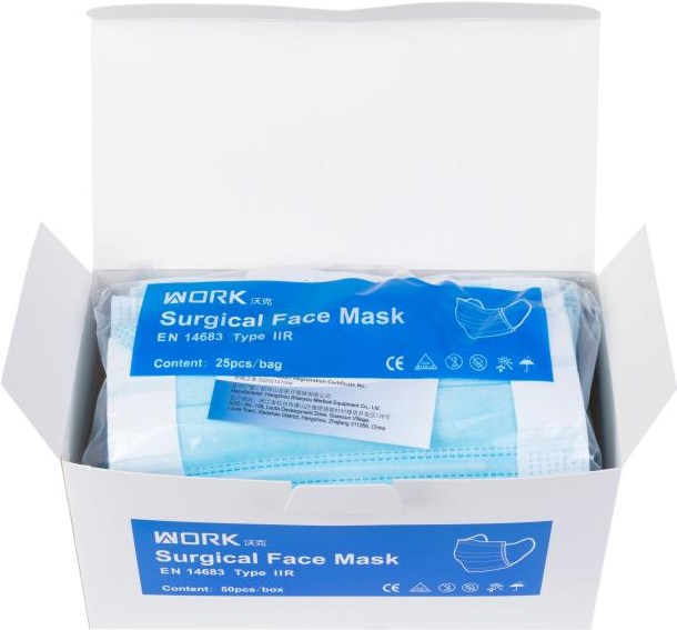 Mund- und Nasen-Hygienemaske Typ IIR - 50-Pack