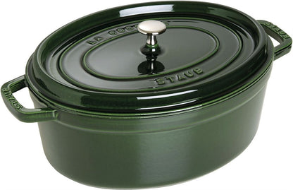 Staub La Cocotte 33cm oval - Basilikum-grün