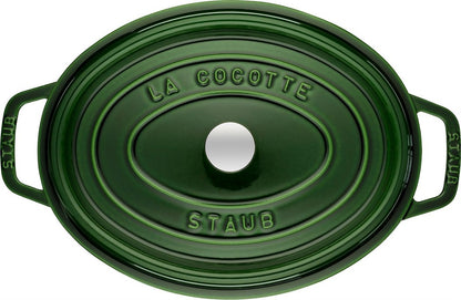 Staub La Cocotte 33cm oval - Basilikum-grün