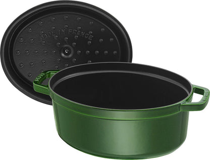 Staub La Cocotte 33cm oval - Basilikum-grün