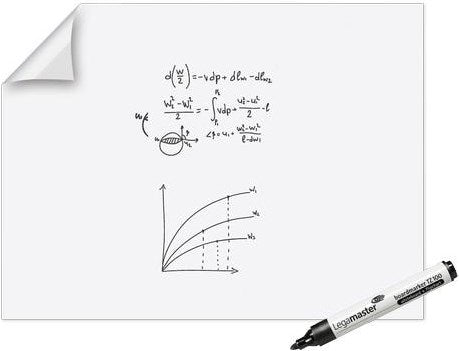 Legamaster MagicChart Whiteboard 90x120cm statische Haftung auf glatten Oberflächen