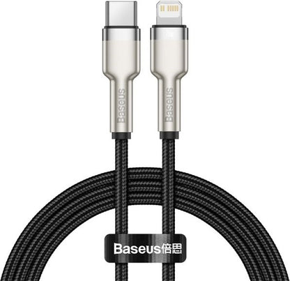 Baseus Cafule Series, USB Typ-C zu Lightning Lade-/Datenkabel. PD 20W, 1m - schwarz