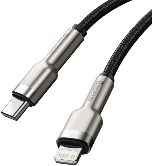 Baseus Cafule Series, USB Typ-C zu Lightning Lade-/Datenkabel. PD 20W, 1m - schwarz