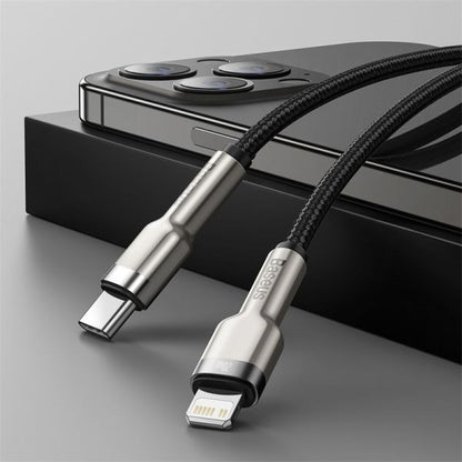 Baseus Cafule Series, USB Typ-C zu Lightning Lade-/Datenkabel. PD 20W, 1m - schwarz