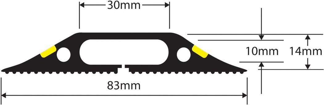 Steffen Kabelkanal D-Line 14 x 83 mm, 1.8 m, Schwarz