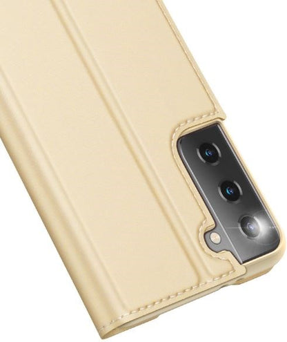 Dux Ducis Handy Bookcover Skin Pro für Samsung Galaxy S21+ 5G - gold