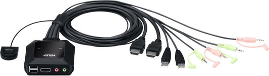 Aten 2-Port (HDMI, USB, Audio), 4K, Integriert