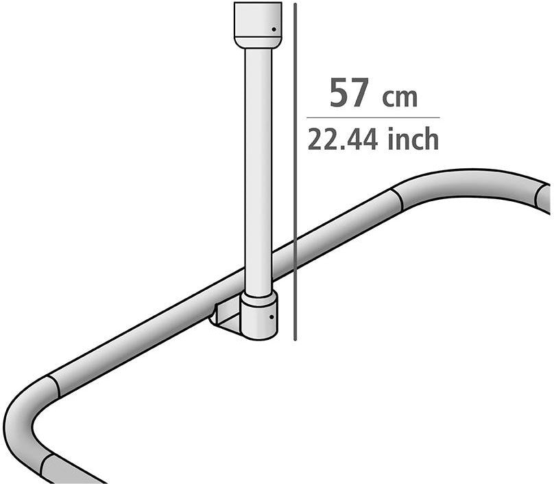 Wenko Duschgleitstange Weiss