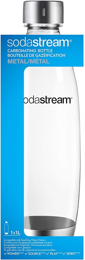 Sodastream PET Flasche Fuse 1l, Edelstahl