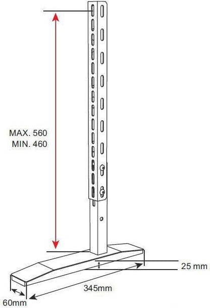 Audioraq Standfuss Premium Twin 55 max. 55 Kg Schwarz