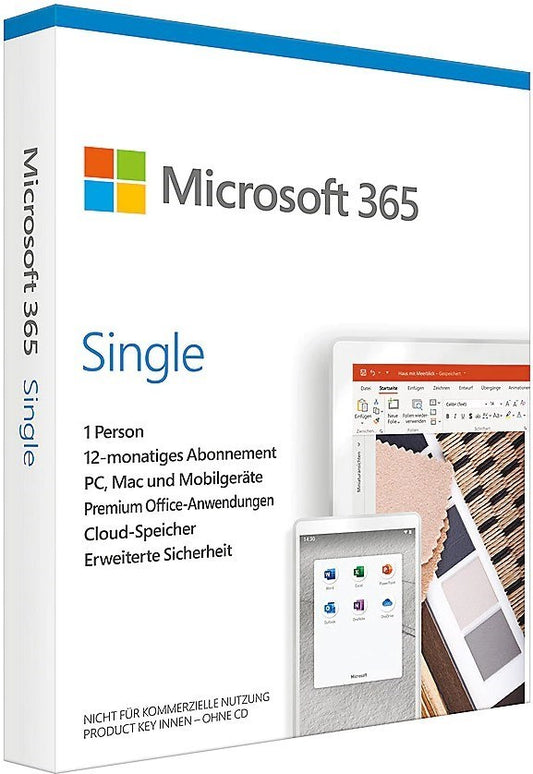 Microsoft 365 Single (1 Jahr, 1 Benutzer, DE)
