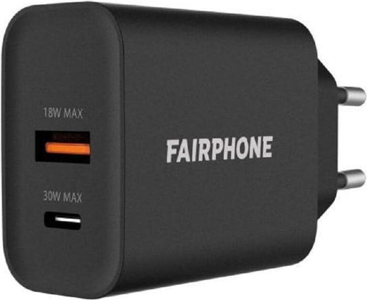 Fairphone USB-Wandladegerät, DualPort A/C, 18/30W