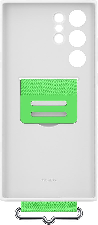 Samsung Silicone Cover Strap für Galaxy S22 Ultra - weiss