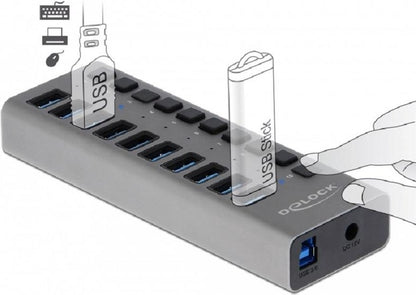 Delock USB-Hub 63670 10x USB-A