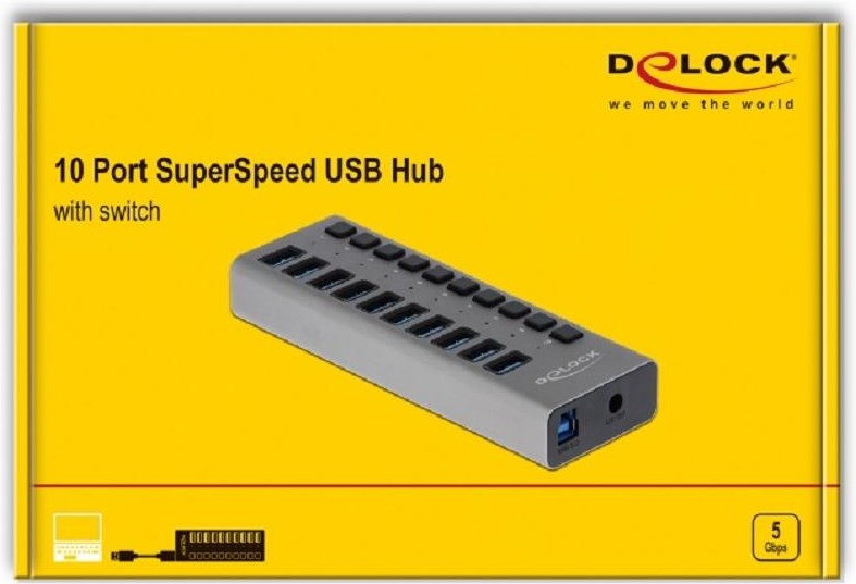 Delock USB-Hub 63670 10x USB-A