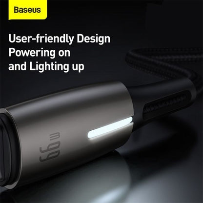 Baseus Water Drop-shaped Lamp SuperCharge Cable, USB-C auf USB-A, 1m - schwarz