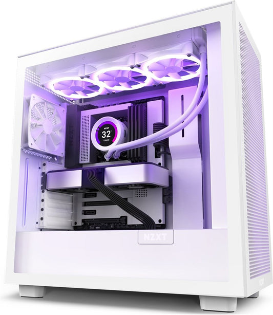 NZXT H7 Flow TG - weiss