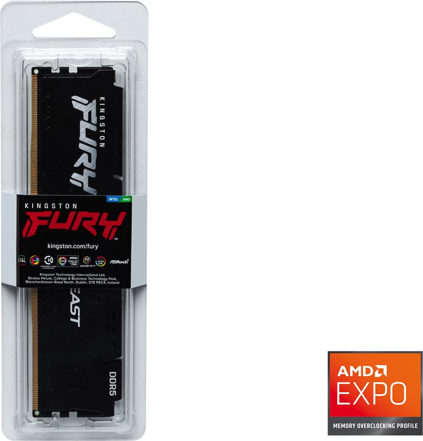 Kingston Fury Beast, DDR5, 16GB (1x 16GB), 6000MHz - schwarz