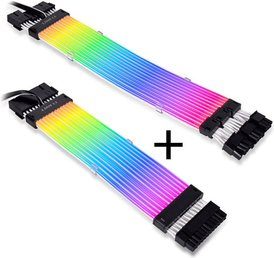 Lian Li Strimer Plus V2 RGB Mainboardkabel + Strimer Plus V2 Triple 8-Pin RGB VGA-Kabel