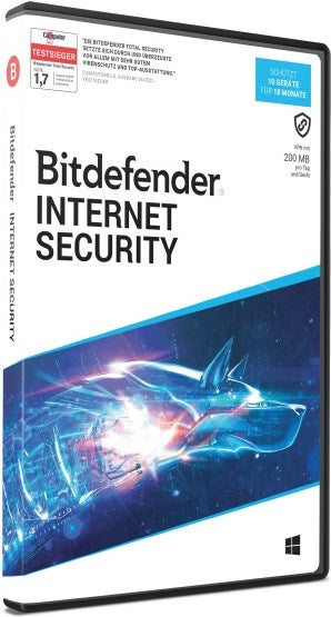 Bitdefender Internet Security 10 Geräte / 18 Monate (Code in a Box) (DE)