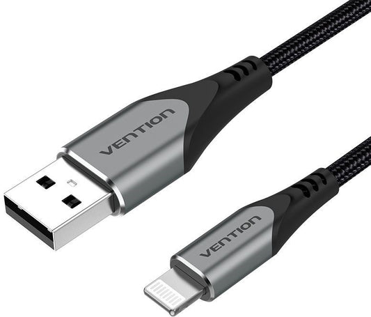 Vention USB 2.0 auf Lightning, grau/schwarz - 1m