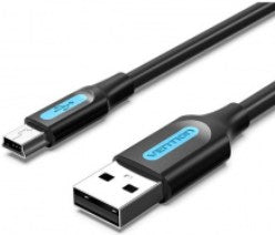 Vention USB 2.0 Kabel Typ-A/Mini USB Typ-B, schwarz - 1,5m