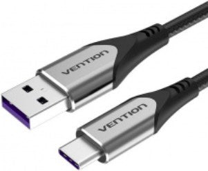 Vention USB Kabel Typ-C/ USB Typ-A, schwarz/silber - 1m