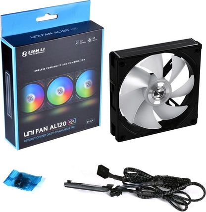 Lian Li UNI FAN AL120 RGB PWM Lüfter, schwarz - 120mm