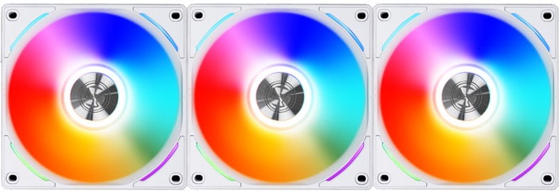 Lian Li UNI FAN AL120 RGB PWM Lüfter, 3er Pack inkl. Controller, weiss - 120mm