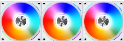 Lian Li UNI FAN AL120 RGB PWM Lüfter, 3er Pack inkl. Controller, weiss - 120mm