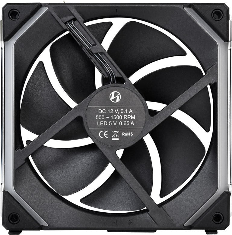 Lian Li UNI FAN SL140 RGB PWM Lüfter, 2er Pack inkl. Controller, schwarz - 140mm