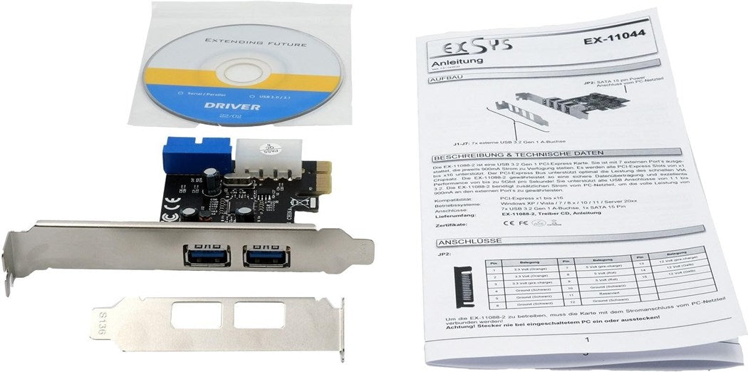 Exsys PCI-Express-Karte EX-11049