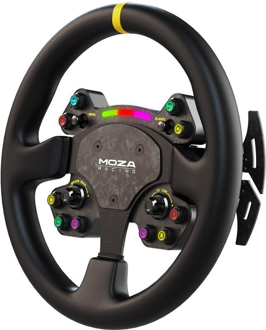 Moza Racing RS V2 Lenkrad, Rund - Leder (33 cm)