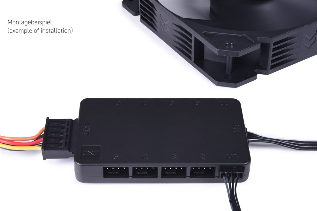 Alphacool Core 10x 4-Pin PWM Splitter mit SATA-Stromanschluss