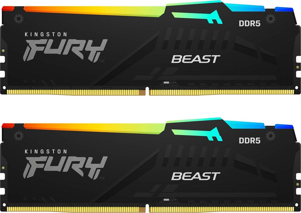 Kingston DDR5-RAM Fury Beast RGB, 64GB (2 x 32GB), 6000 MHz